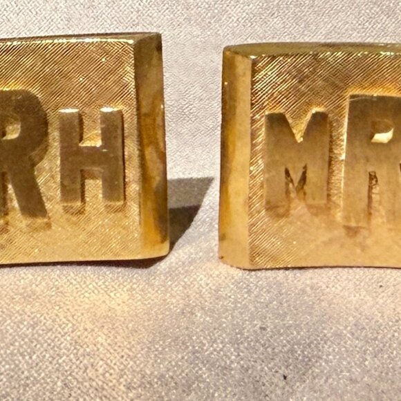 14K Gold Monogrammed Cufflinks 15.4g SOLD - Picture 3 of 4